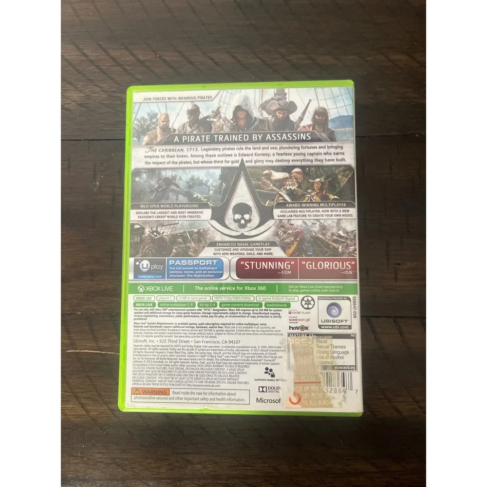 Assassins Creed IV Black Flag Xbox 360 Walmart Edition 2-Disc Set Ubisoft
